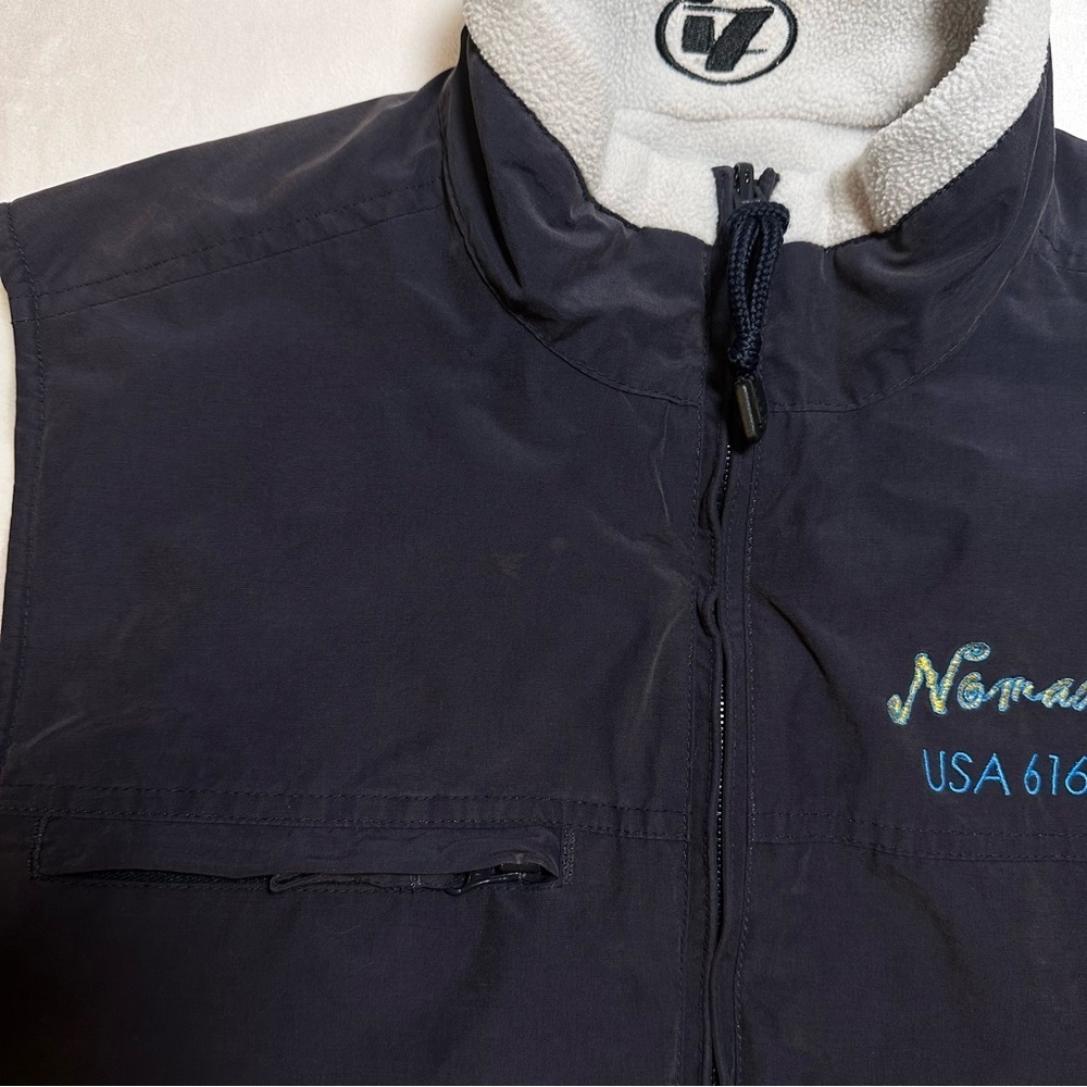 Reversible Vest Navy and Gray Fleece Size M - Picture 6 of 9